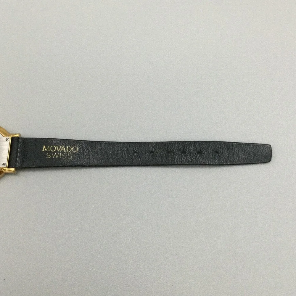 Vtg Movado 87-90-820 Womens Watch 24mm Cracked Crystal Not Running For Parts